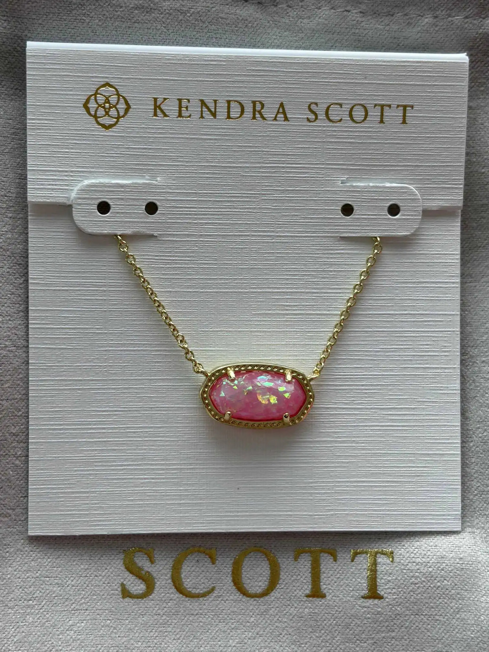 Kendra Scott Pink Turquoise Pendant Necklace